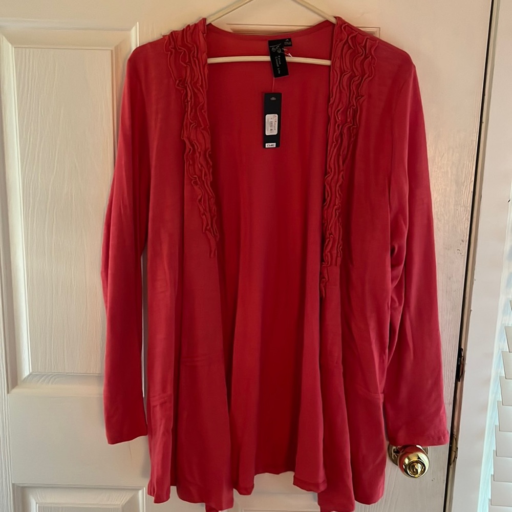 NWT Penelope Ruffle Cardigan M